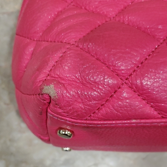 Kate Spade Pink Quilted Barbiecore Shoulder Bag with Gold Chain - Picture 10 of 16